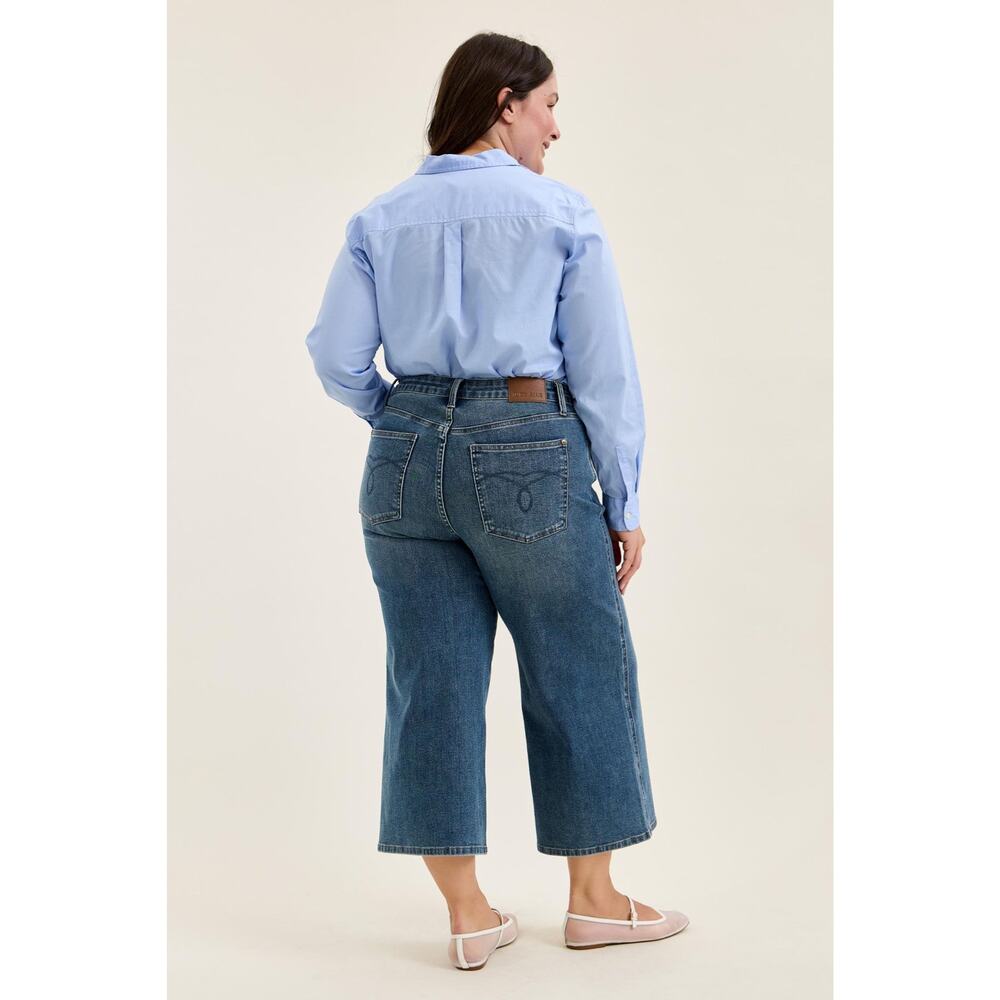 Judy Blue HW DOTTIE Wide Crop MD Quarry Fade - Picture 10 of 11